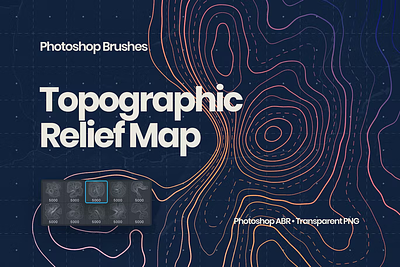 Topographic Map Photoshop Brushes brush design illustration