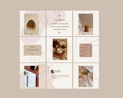 Boho Instagram Puzzle Template | Canva social media templates