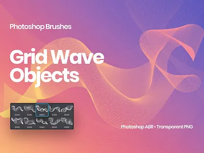 Grid Wave Objects Photoshop Brushes brush graphic design illustration vector