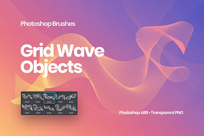 Grid Wave Objects Photoshop Brushes brush graphic design illustration vector