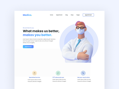 Medico minimal ui ux web web ui