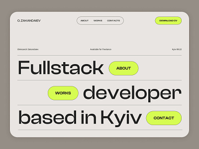 Portfolio intro - UI concept design portfolio ui ui concept web design