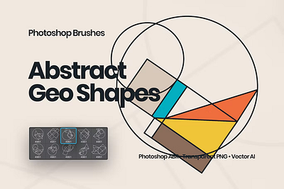 Abstract Geometric Shapes Photoshop Brushes branding brush graphic design illustration ui vector