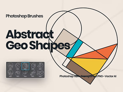 Abstract Geometric Shapes Photoshop Brushes branding brush graphic design illustration ui vector