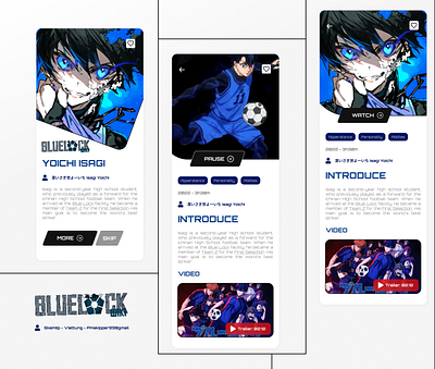 Movie|Anime|Blue Lock app branding design graphic design ui ux vector