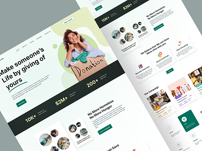 Charity Landing Page charity charity landing page charity web design charity website design donation donation landing page donation website landing page product ui uiux ux web design website