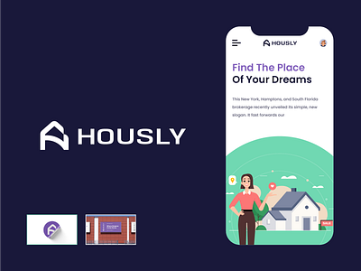 Hously Logo Branding apartment brand strategy branding building case study clever smart construction construction logo data saas flat grow home house identity logo real estate simple software startup tech technology