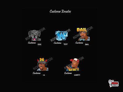 Custome Twitch Emotes cartoon design emoji emote emotes illustration twitch twitchemote twitchemotes