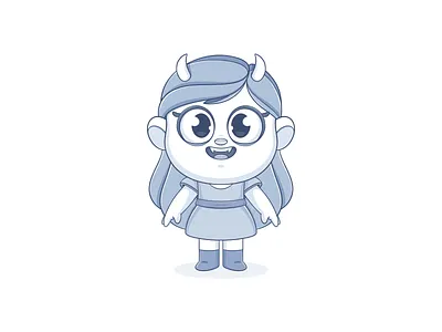 Evi art cartoon character character design cute design drawing game design girl illustration illustrator monster process sketch symmetry vector weekly warmup