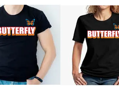 BUTTERFLY T-SHIRT background remove branding design graphic design graphics t shirt designer illustration logo typography ui vector