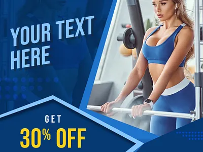 Fitness Social Media Banner Free PSD Template banner ad branding design fitness banner free psd graphic design gym social media psd banner psd download psd mockup psd template workout instagram psd
