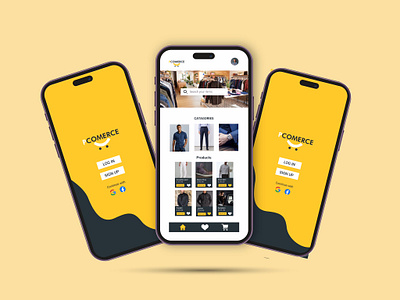 P-Comerce Mobile App app design branding landing design logo ui uidesign