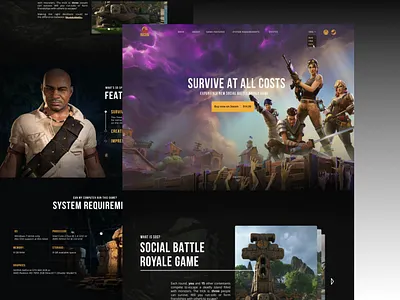 Game Web Design branding design game website graphic design illustration landing page logo ui ui ux ux vector website website design