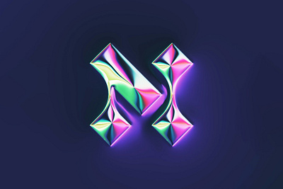 MN – Neochrome 3d abstract animation art branding chrome chrometype colors design filter forge generative illustration logo