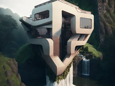 New construction 3d ai building graphic design ui