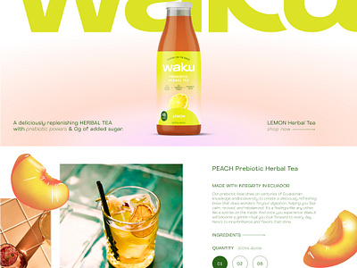 Waku Web branding design ecom homepage illustration landing page logo packaging pattern typography ui ux web design
