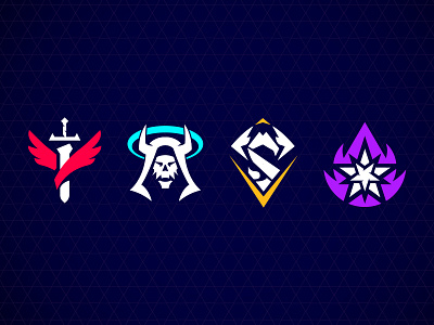 Hell Herons - Team Member Icons amateur blue competitive fps game gamer gaming graphic design hero icon orange purple red scorpion skull star sword video videogames white