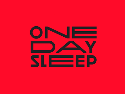 Onedaysleep artist brand branding day design font identity illustration letter logo logotype one rap red sleep