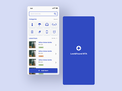 Lost and Found App app design ui ux