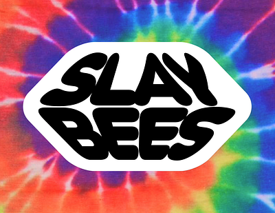 SlayBees | Brand Design 2d branding design illustrator tie dye trendy youth