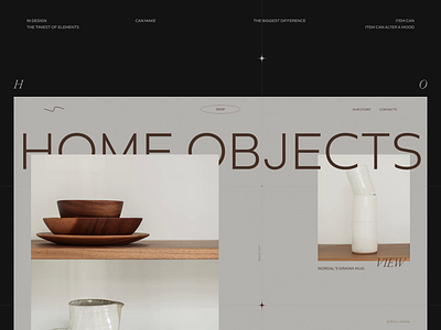 Home Objects / Products animation design e commerce home objects interaction minimalistic online shop products scroll shop ui design