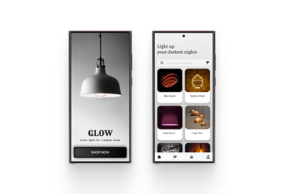 GLOW APP app branding colours design figma graphics lighting mobile photoshop productdesign uidesign uxdesign xd