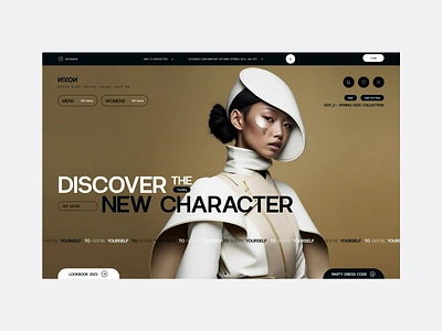 Fashion - SS0412 ai bold brown fashion landing page minimal modern modern fashion ui uidesign uiux userinterface ux web webdesign