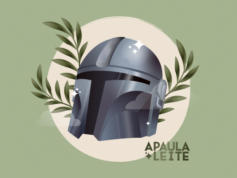 Mandalorian animation collection disney geek helmet illustration mandalorian motion graphics starwars vector