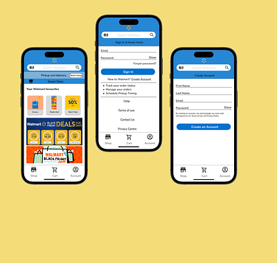 Walmart App Redesign app branding design logo typography ux