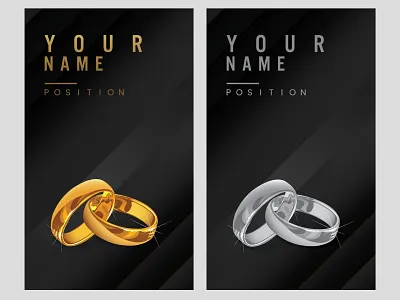 Golden Wedding Ring Inviting Card black card gold golden luxury money ring wedding