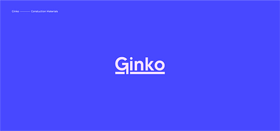 Ginko, Construction company Logo Design blue branding creativity design fresh graphic design illustration logo logotype minimalist wordmark