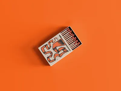Fyre: Matchbox branding design flag graphic design illustration label matchbox medieval packaging