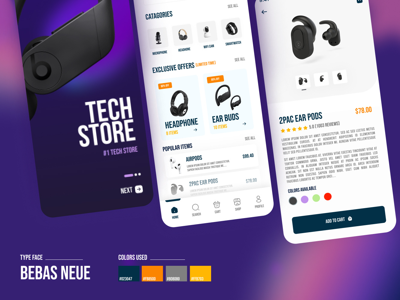 A gadget store e-commerce app by Asiq M. for Netro Systems on Dribbble