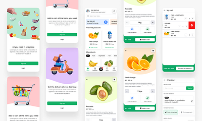 Grocery Shop Mobile App UI UX Design dribbble fruits grocery grocery app grocery mobile app grocery shop mobile app nsakibux shop ui design vegetables