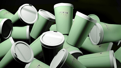 Logo Cups 3d illustration illustration