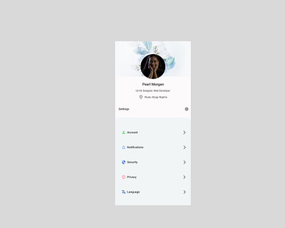 Settings Page #Daily UI 007 design ui