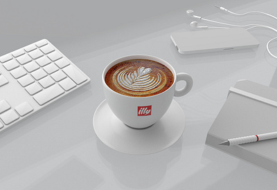 Illy Cup 3d illustration illustration