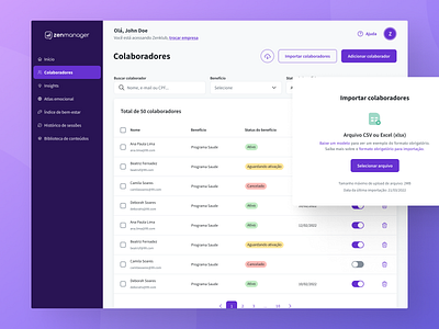 Dashboard / Employee List page dashboard design listpage ui uidesign userinterface uxui