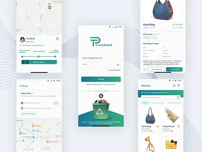 TrashPoint Mobile Design design graphic design mobile app uiux design