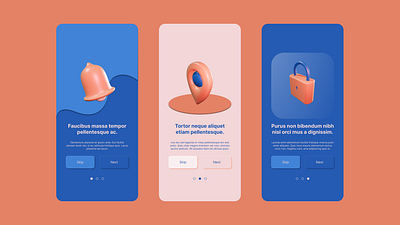 Onboarding Screens - Mobile dailyui mobile onboarding onboarding screens onboarding ui screens ui uidesign