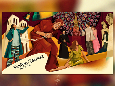 Notre Dame de Paris bell digital painting drawing ideation illustration isometric music musical notre dame de paris paris thanh soledas