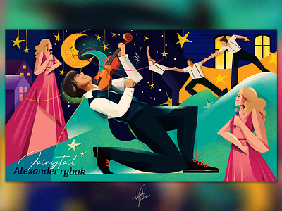 Alexander Rybak alexander rybak artist digital painting drawing fairy tail ideation illustration music thanh soledas violin