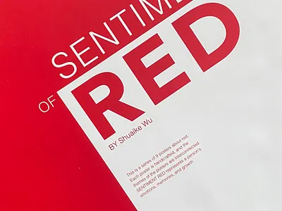 Sentiment of RED graphic design typography