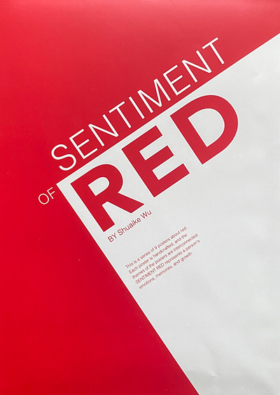 Sentiment of RED graphic design typography