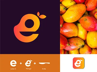 Letter e + mango logo design best logo branding design foods logo fruit logo graphic design letter e logo logo logo design logo designer logo ideas logo inspiration mango logo modern logo need logo designer top logo uae logo uk logo usa logo