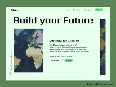 GSpace Website | Landing Page | Space Research Website | SAAS branding community dashboard design earth geography green gspace landing page logo responsive saas space spatail analysis typography ui ux web web design website