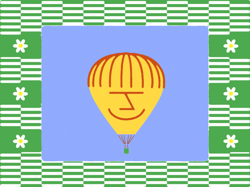 Hot Air Balloon 2d animation animation character design frame by frame illustration motion