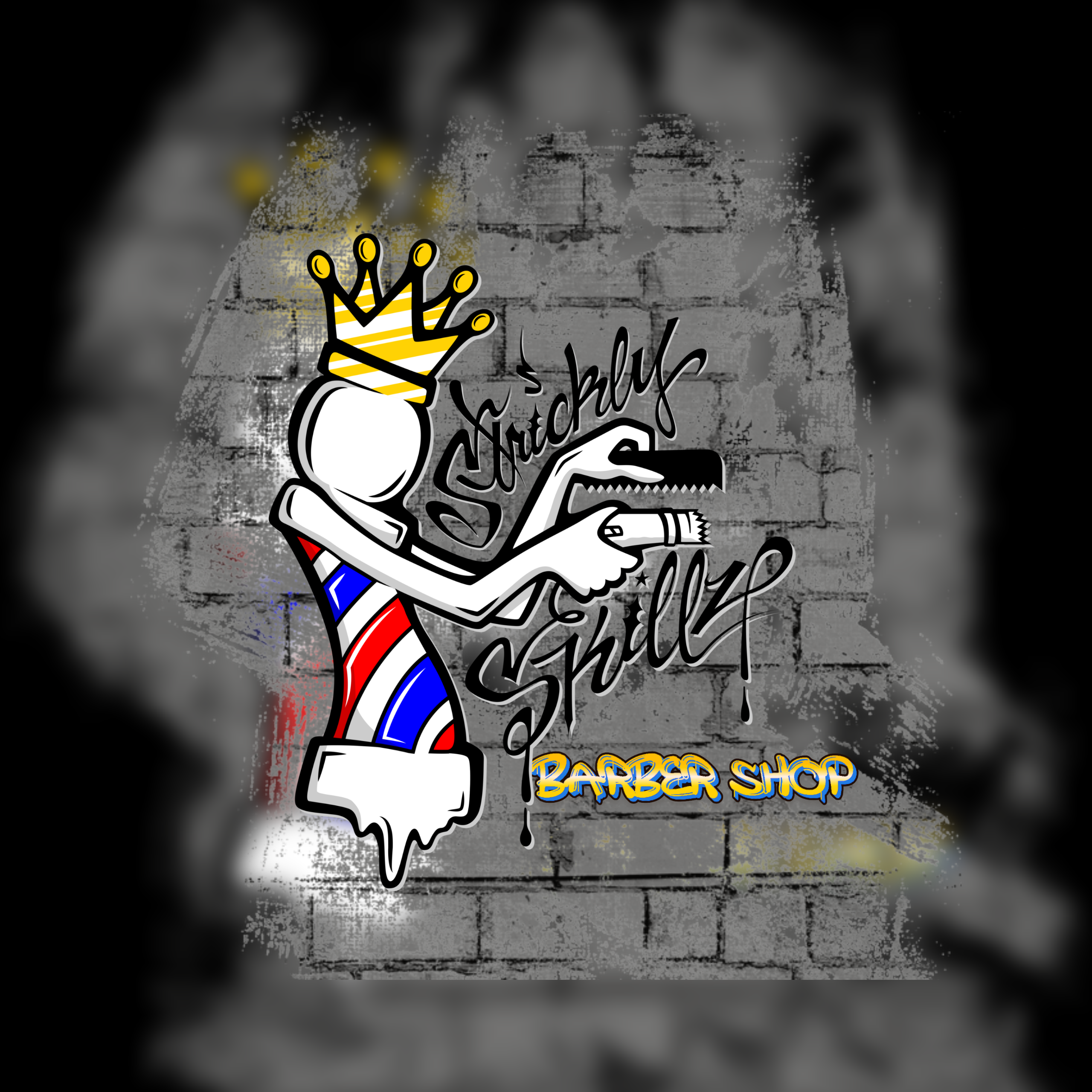 Barber Shop Logo Design by Roland Nelson on Dribbble, image size:2560x2560