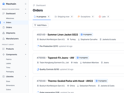 Orders Dashboard blue collapsable nav dashboard figma list minimal product design saas side nav table tabs tabs with icons tiles ui ui design ui ux web