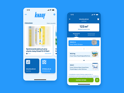 Knauf | Mobile App Redesign app construction redesign ui
